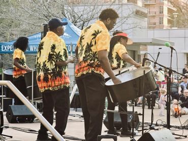 The joy filled sounds of Tropical Steelpan Orchestra entertaining the masses at Waterway Nights!