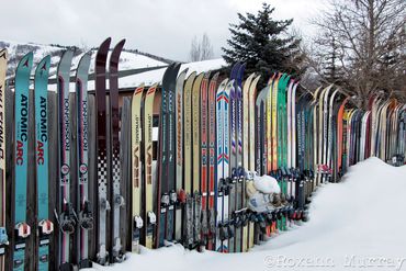 A fence of skis in Park City