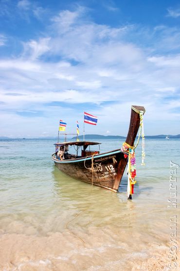 Thai outrigger at Phra Nang Beach