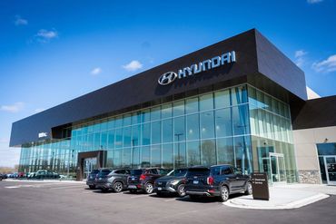 Auto Dealership building with metal fascia