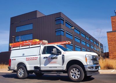 GSM Service truck providing onsite HVAC service