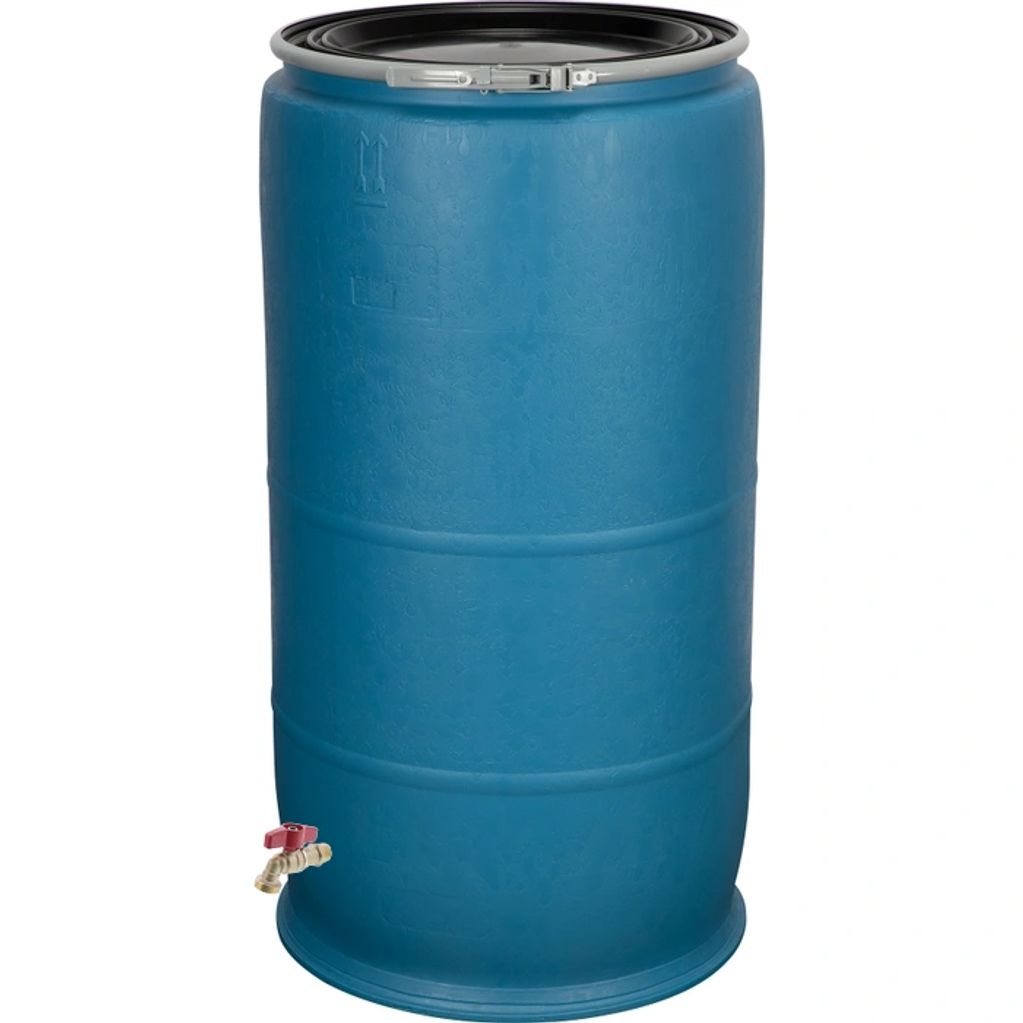 77 Gallon Rain Barrel - Brass Hose Faucet Installed