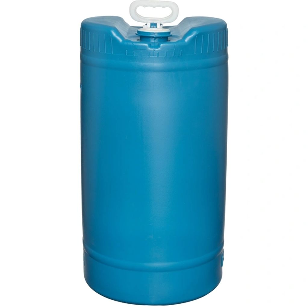 15 Gallon Atlanta Plastic Barrel Tight Lid Food Grade Blue, Used, Not Washed 