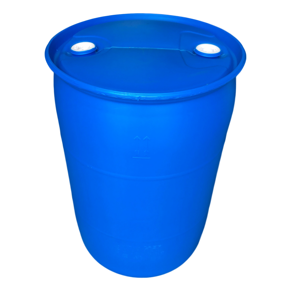 55 Gallon Atlanta Plastic Barrel Tight Lid Non-Food Grade Blue - Used, Not Washed