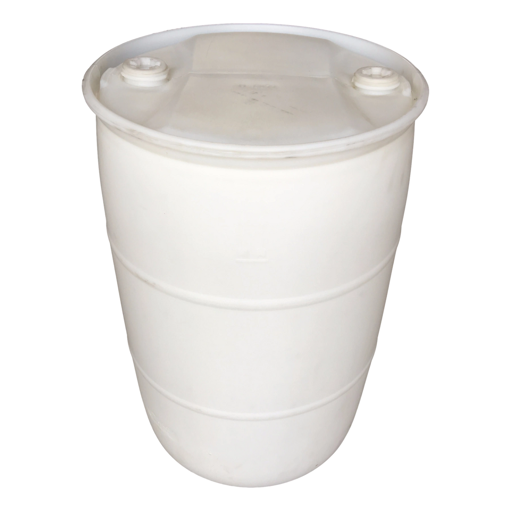 55 Gallon Atlanta Plastic Barrel Tight Lid Food Grade White - Used, Not Washed