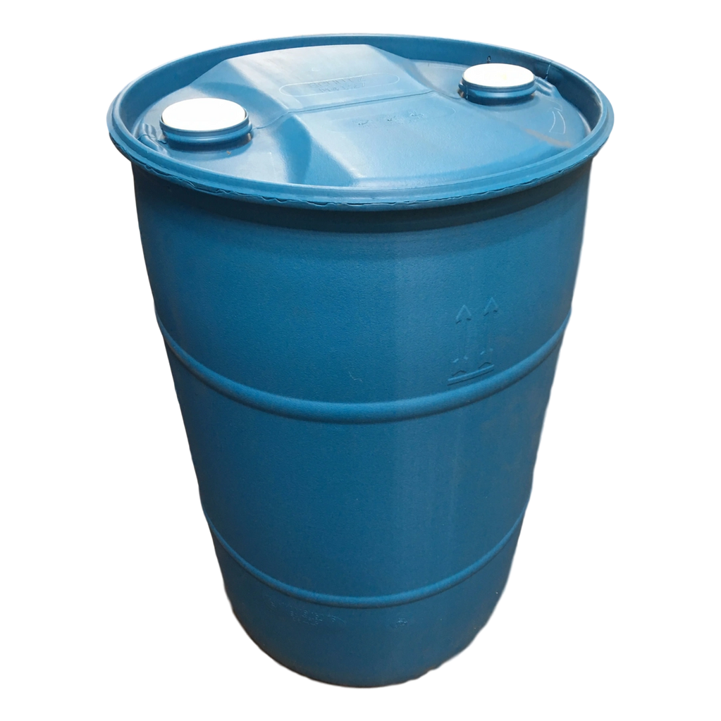 55 Gallon Atlanta Plastic Barrel Tight Lid Food Grade Blue - Used, Not Washed 