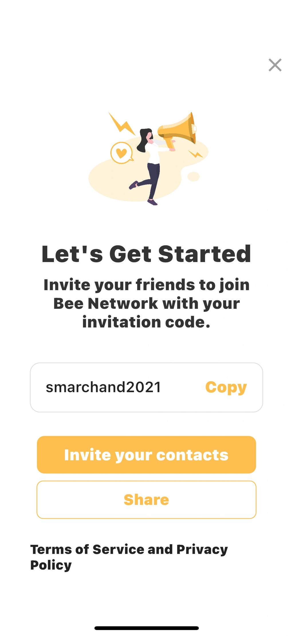 Bee Network join Stephane Marchand invites you to be a block chain member 