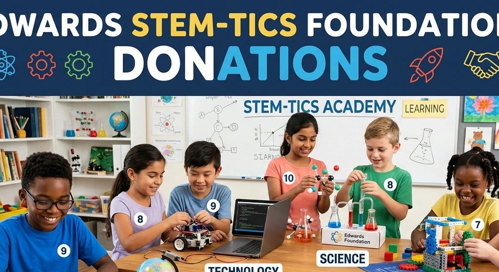 Children engaged in STEM activities at Edwards STEM-tics Foundation.