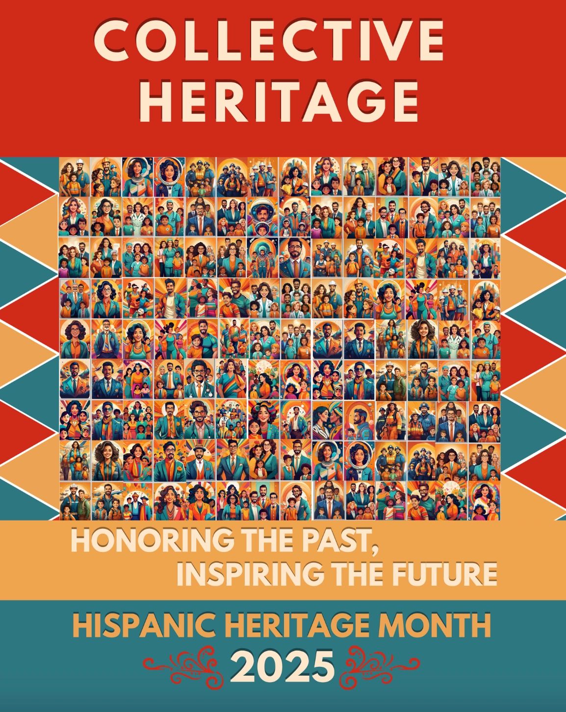 2025 Hispanic Heritage Month poster designed by the National Council of Hispanic Employment Program