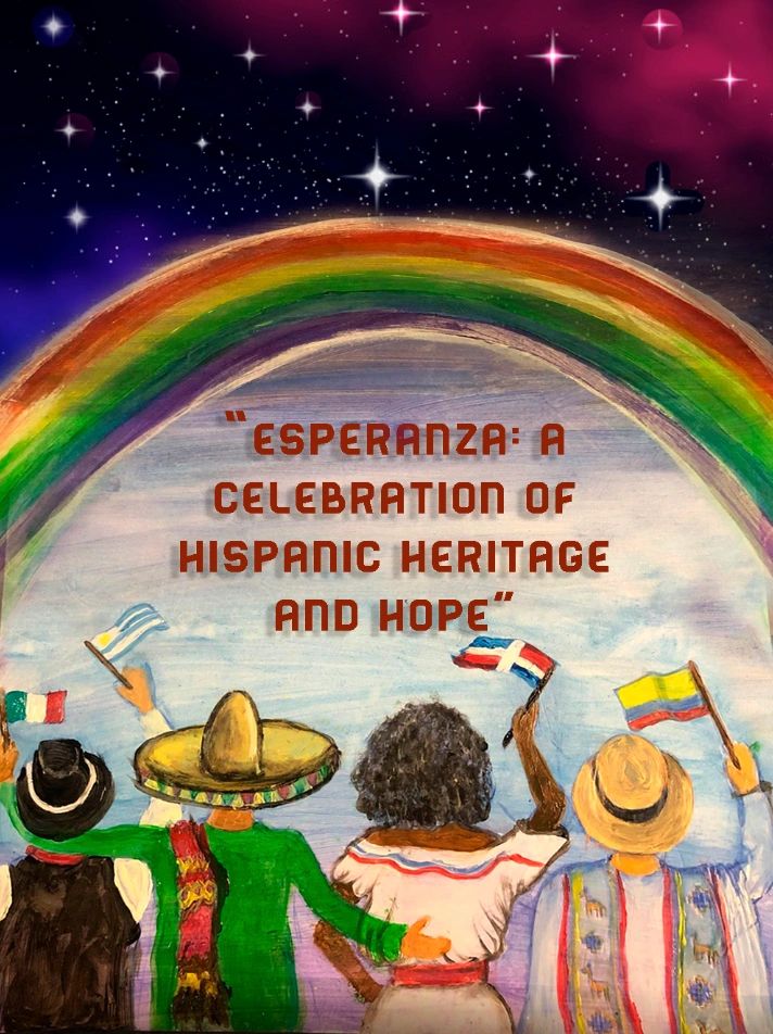 2021 Hispanic Heritage Month poster designed by Jesús Cudemus for the National Council of Hispanic E