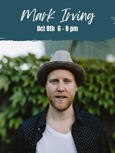 Man wearing a hat with event details above.