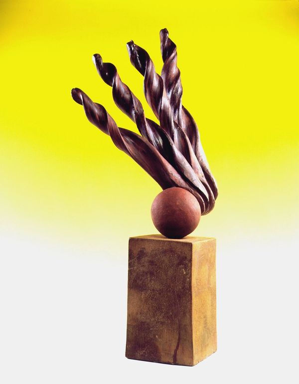 Abstract ceramic stoneware artisan sculpture