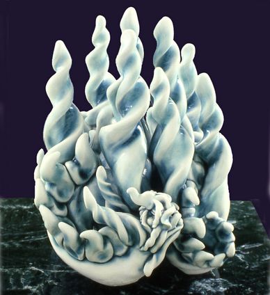 Clay art dragon sculpture