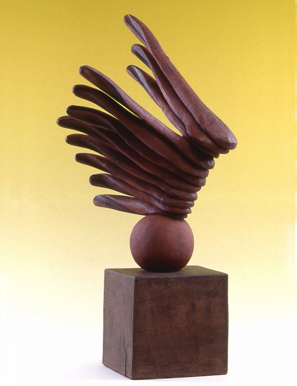 Abstract ceramic artists clay art sculpture