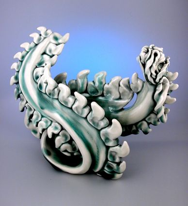 Artists porcelain dragon artwork
