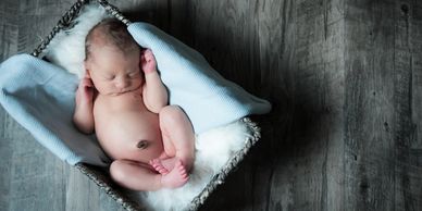 Sweet Newborn Portrait  Photograph by Alma B Photography