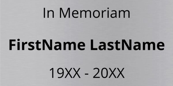 Three line standard plaque design