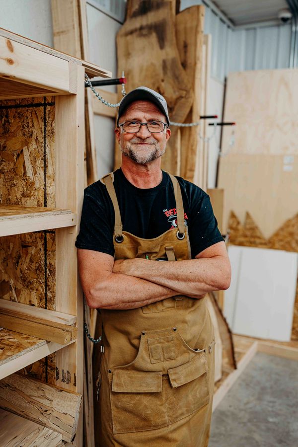 Shop owner in East Troy WI, woodworking, wood skills, craftsmanship