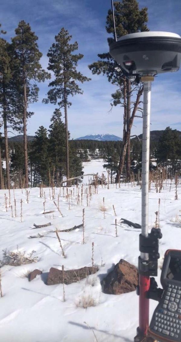 Survey tools in the snow