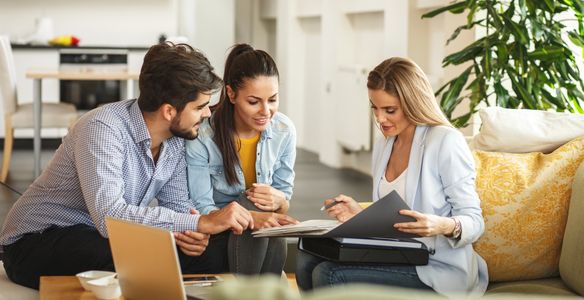 Professional meeting with clients