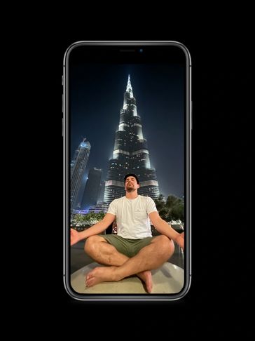 Coach Emilio meditating in Burj Khalifa