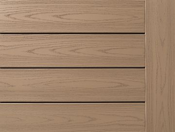 Close-up of a wooden panel with horizontal slats.