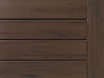 Close-up of dark wooden panels.