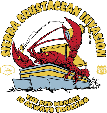The Red Menace is always Trolling. Custom Sierra Crustacean Invasion gear available at Sonora Fly Co
