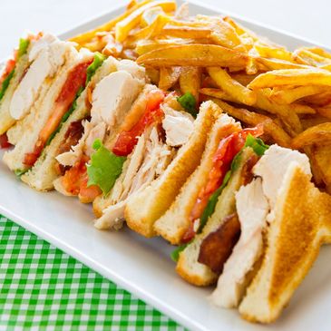 Central Diner Lunch Turkey Club Sandwich