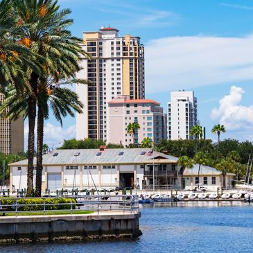 Downtown St. Petersburg, Florida minutes away from the St. Pete Pier and The Dali Museum