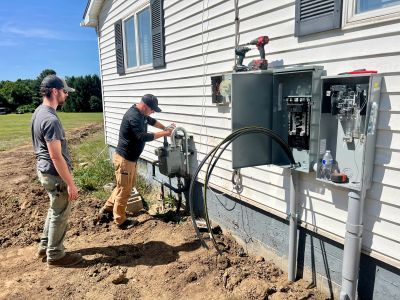 Electrical service upgrade work by Cox Electric, Heating & Cooling in Southeast Michigan.