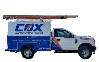 Cox Electric, Heating & Cooling service van providing priority home service in Southeast Michigan