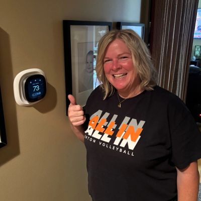 Southeast Michigan homeowner with a professionally installed smart thermostat
