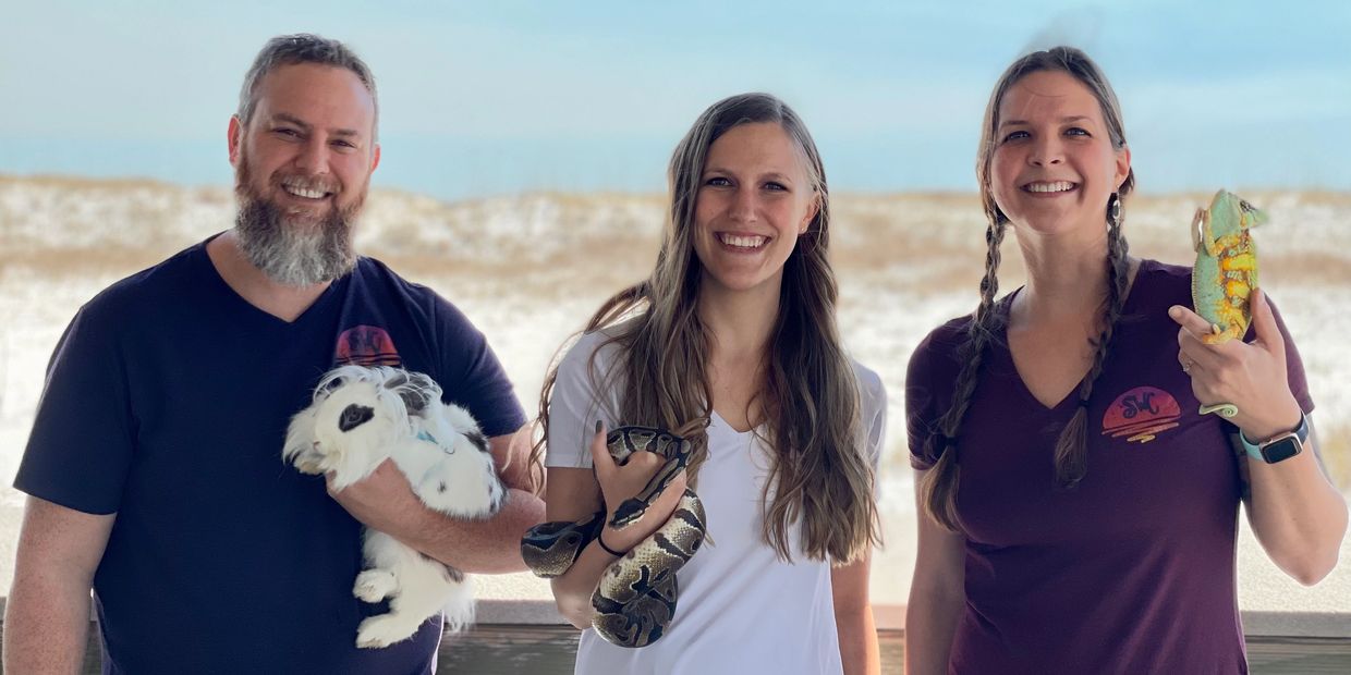 Sunset Wildlife Connection's wildlife specialist-Navarre beach, Florida child's animal party.