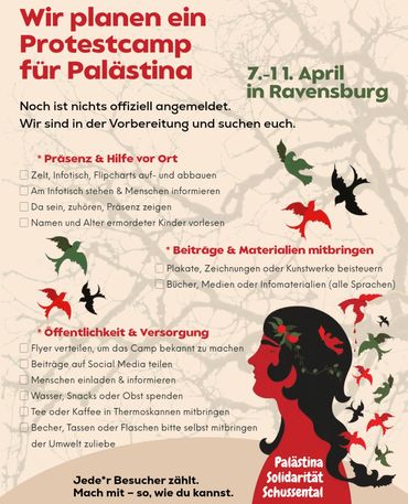Protestcamp Ravensburg Palästina