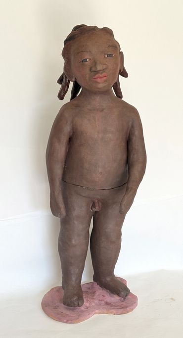 VENUS WITH A PENIS
27” x 20” x 10”
2024
Clay, underglaze.