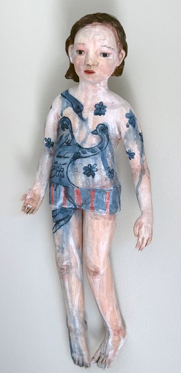 VIRGIN GODDESS
22" x 8 1/2" x 3 1/2"
2024
Clay, underglaze, and wood.
SOLD