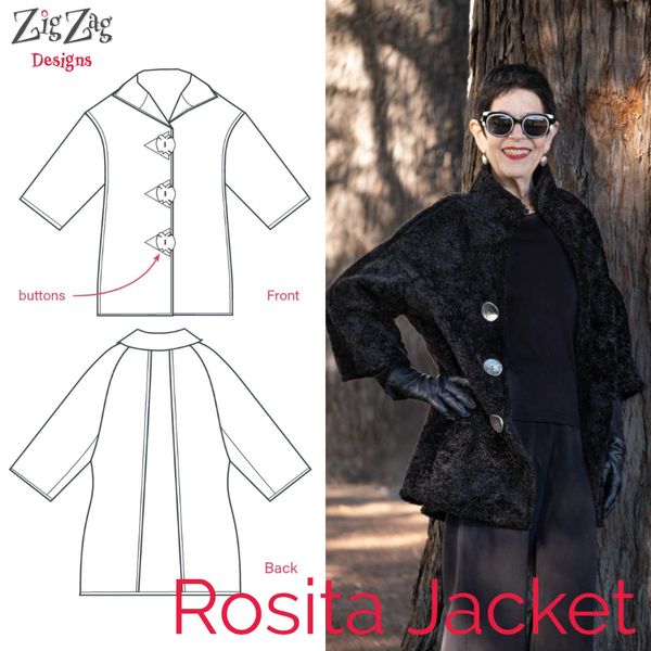 ZigZag Designs image of the Rosita Jacket a woman's sewing pattern