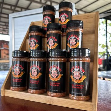 This rub is our secret homemade All Purpose Seasoning. It's used on our Brisket, Ribs and even our F