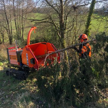 Our Woodchipper is used to recycle and reuse the organic material produced from tree work but can al