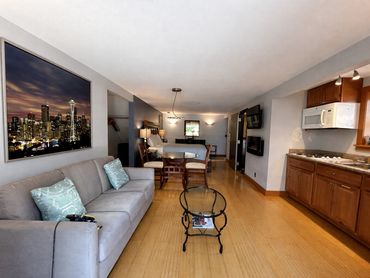 Bright and comfortable studio living space in Ballard Seattle