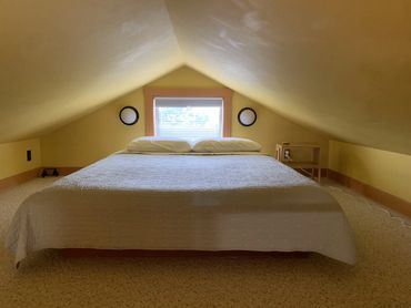 Loft sleeping space in Ballard vacation rental there are two lofts