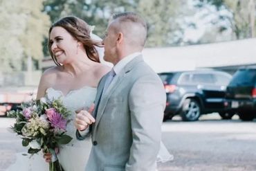 Bride and Father on her wedding day
