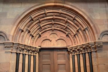 The Holy Ghost Hospice door, St. Martin's Cathedral, Mainz, Germany