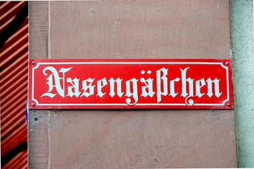 Nasengäßchen street sign, Mainz