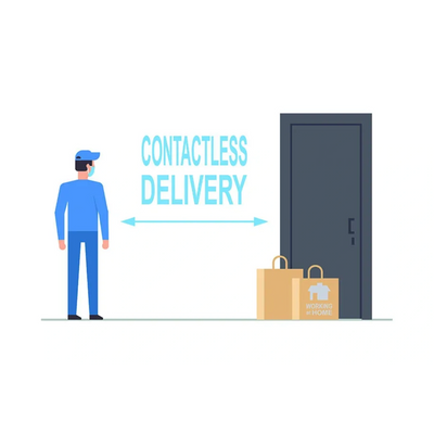 AJ Eats Contactless Delivery.