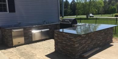 Steel Grey Granite Outdoor kitchen
