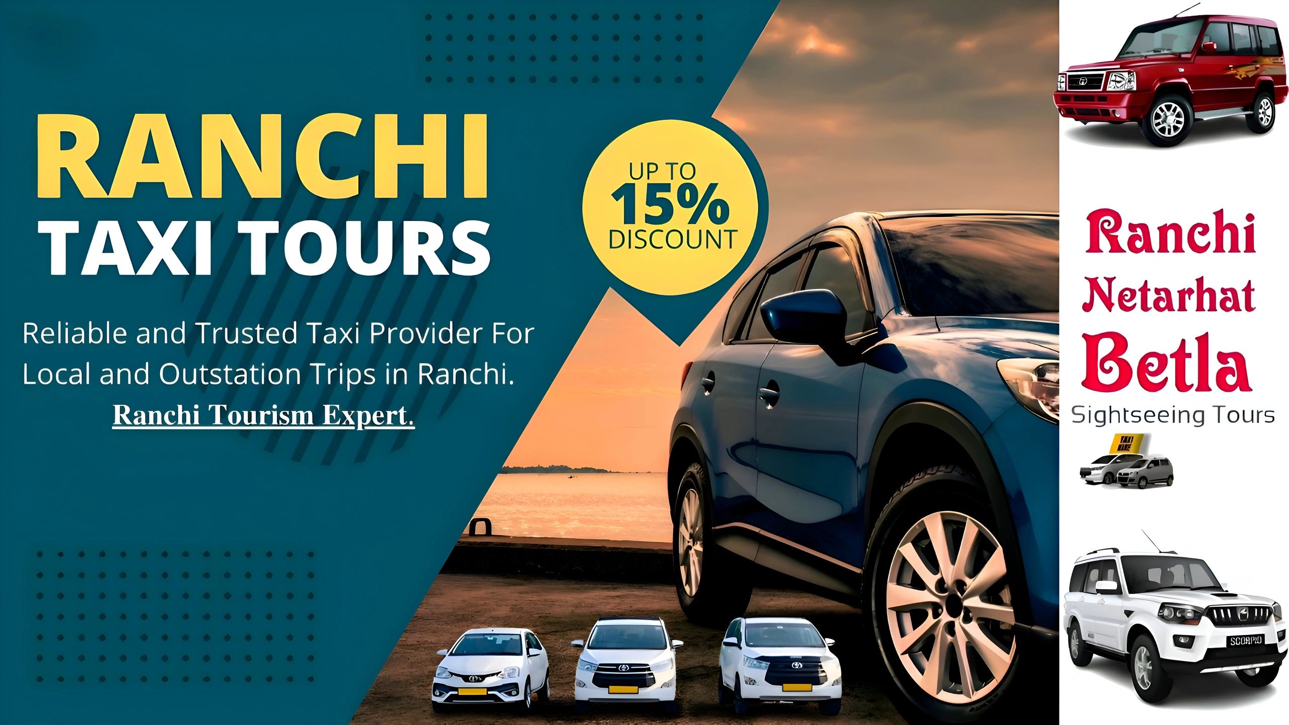 Get 10% OFF on Sightseeing Tour or Outstation Trips