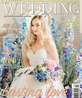 Styled shoot on front cover of Cheshire & Merseyside Weddings at Dorfold Hall