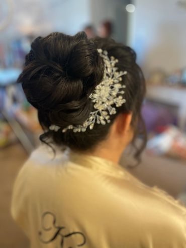 bridal hair bridesmaid hair for wedding hair and makeup near me wedding hairdressers Cheshire